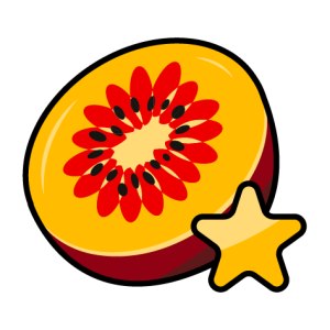 KIUPI fruit with a star